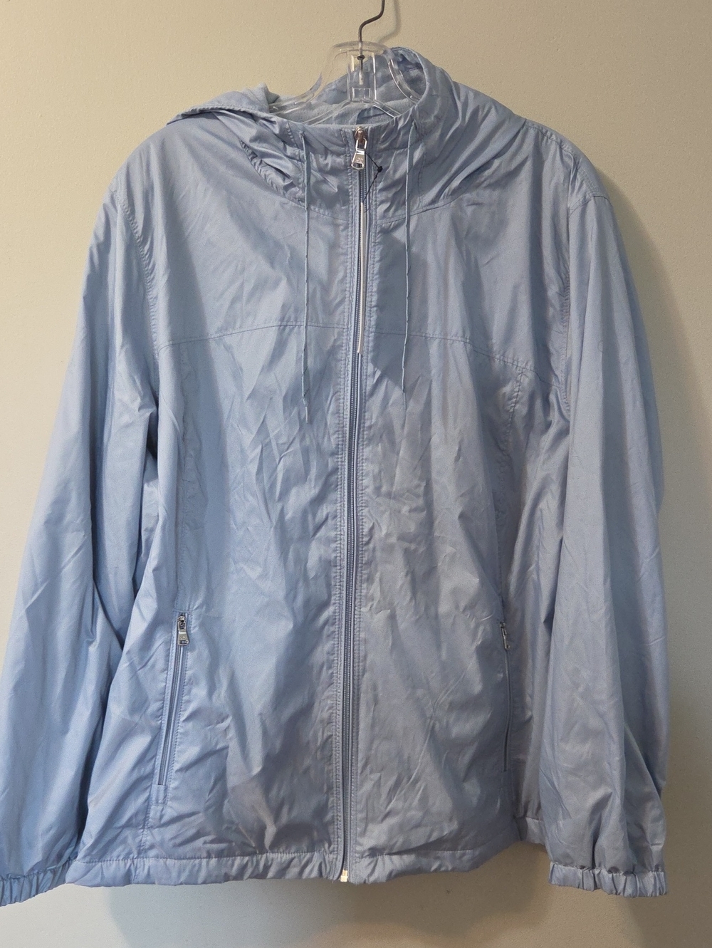 Calvin Klein Pale Blue Hooded Shell Jacket